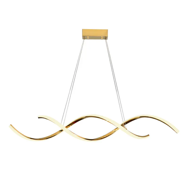 Minimalist Linear Restaurant Bar Designer Front Desk Led Hanging Ring Lamp Kitchen Pendant Light